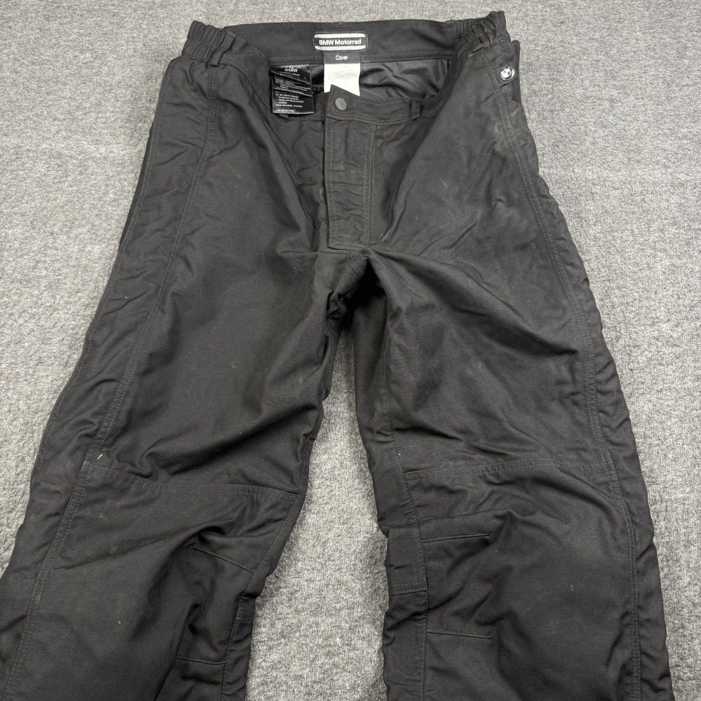 BMW Motorrad Cover Pants Mens Large Black Motorcycle Knee Pads Protection Zip